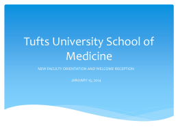 Overview and Mission - Tufts University School of Medicine