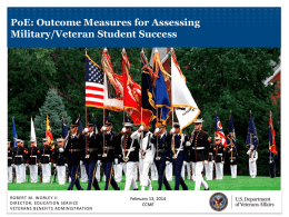 Outcome Measures for Assessing Military/Veteran Student