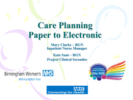Care Planning Paper to Electronic