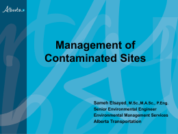 CEA Feb 2014 Management of Contaminated Sites