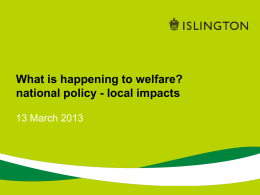 Impact of welfare reform