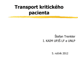 Transport kritického pacienta