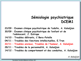 Les troubles anxieux