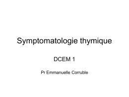 Symptomatologie thymique