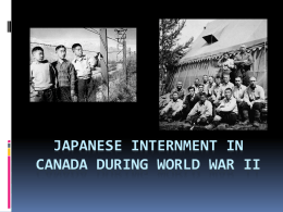 Japanese Internment During World War II
