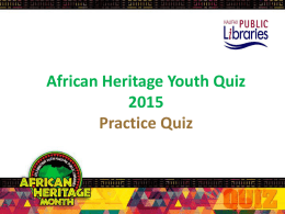 Practice Quiz, Powerpoint - Halifax Public Libraries