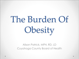 The Burden of obesity - Invest in Children