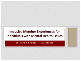 Inclusive Member Experiences for Individuals with Mental Health