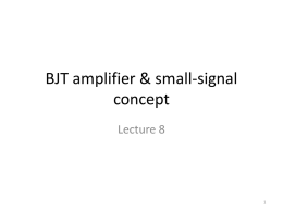 BJT amplifier & small