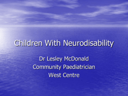 Children with Neurodisability