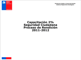 Capacitación 2% Seguridad Rendición de Cuentas 2011-2012