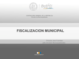 PRESENTACION CONTRALORIA N° 4. Fiscalización municipal. PJF