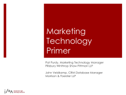 Marketing Technology Primer