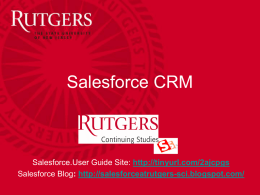 Salesforce CRM - Rci.rutgers.edu