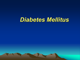 Chapter18 Diabetes Mellitus
