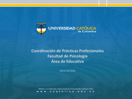 Presentación Área Educativa - Universidad Catolica de Colombia