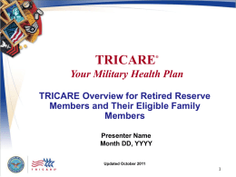 TRICARE is… - Health Net Federal Services