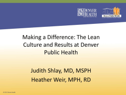 Making a Difference - National Network of Public Health Institutes