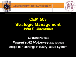 MUST Strategy 03 Polands A2 Motorway