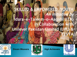 (ITA) in Collaboration with - Vocational - Idara-e-Taleem-o
