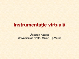 Instrumentatie virtu.. - Universitatea"Petru Maior"