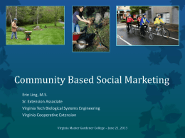 Community Based Social Marketing
