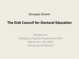 EUA Council for Doctoral Education