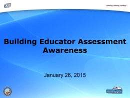 Assessment Awareness 2015 report card