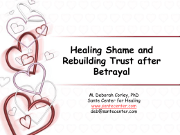 A Workshop Healing Shame after Betrayal