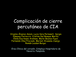 Complicación de cierre percutáneo de CIA