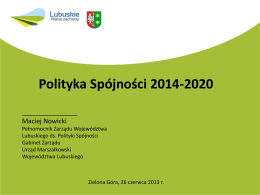 Polityka Spójności 2014-2020
