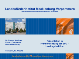 Präsentation LFI zur SPD-Fraktion am 03.09.2013