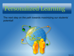 Next Generation Personalized Learning