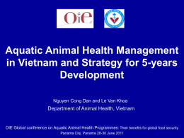 Important diseases in Vietnam Aquaculture