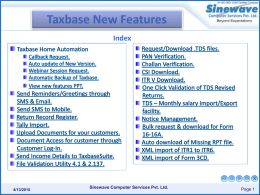Taxbase New Features