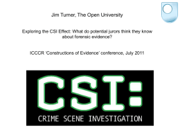 Jim Turner: Exploring the CSI Effect