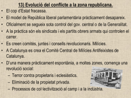 13) Evolució del conflicte a la zona republicana.