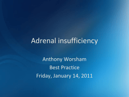 Adrenal insufficiency - UNM Hospitalist Group / FrontPage