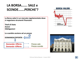 Lezione sulla Borsa Valori - Vittorio Veneto