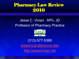 Pharmacy Law Review 2010