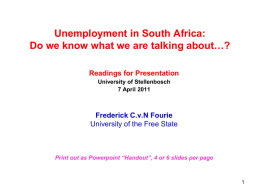 Unemployment in South Africa