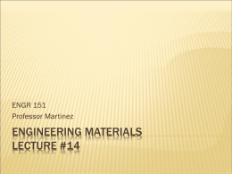 Engineering materials lecture #14