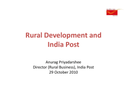 Rural Development and India Post