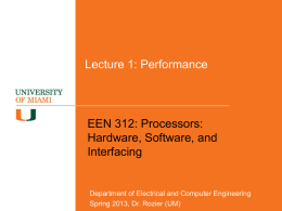 Lecture 1 - Performance - data engineering . org