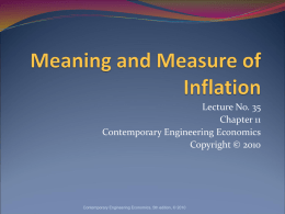 Meaning and Measure of Inflation