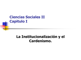 Ciencias Sociales II Capitulo I La Institucionalización y