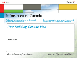 New Building Canada Plan - Transportation Association of Canada