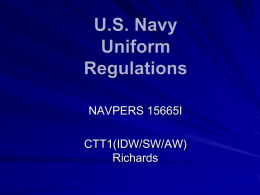 U.S. Navy Uniform Regulations