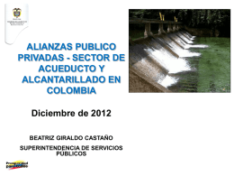 Alianza Público-Privada/ Sector de Acueducto y Alcantarillado en