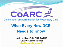 What Every New DCE Needs to Know